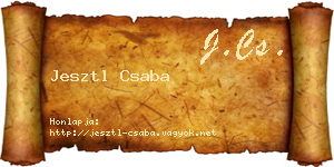 Jesztl Csaba névjegykártya